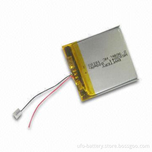 Lithium Polymer Batteries with 3.7V Nominal Voltage and 800mAh Typical Capacity